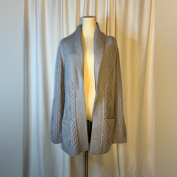 Aritzia Heritage Knit Merino Wool Open-Front Cardigan | L NWT - Picture 5 of 15